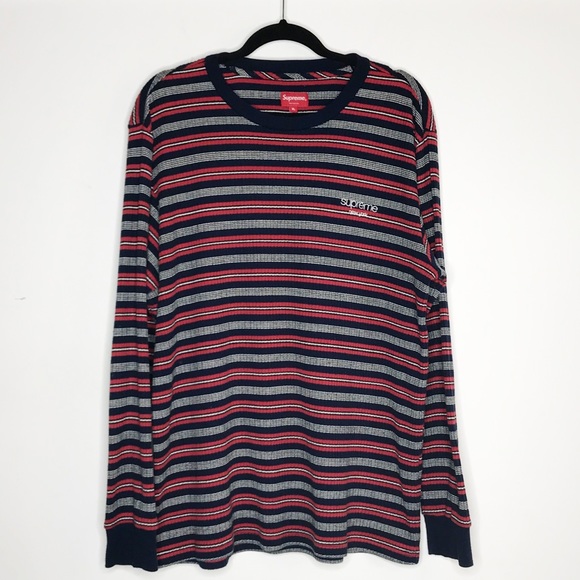 Supreme Other - Supreme New York Raised Stripe Long Sleeve Top